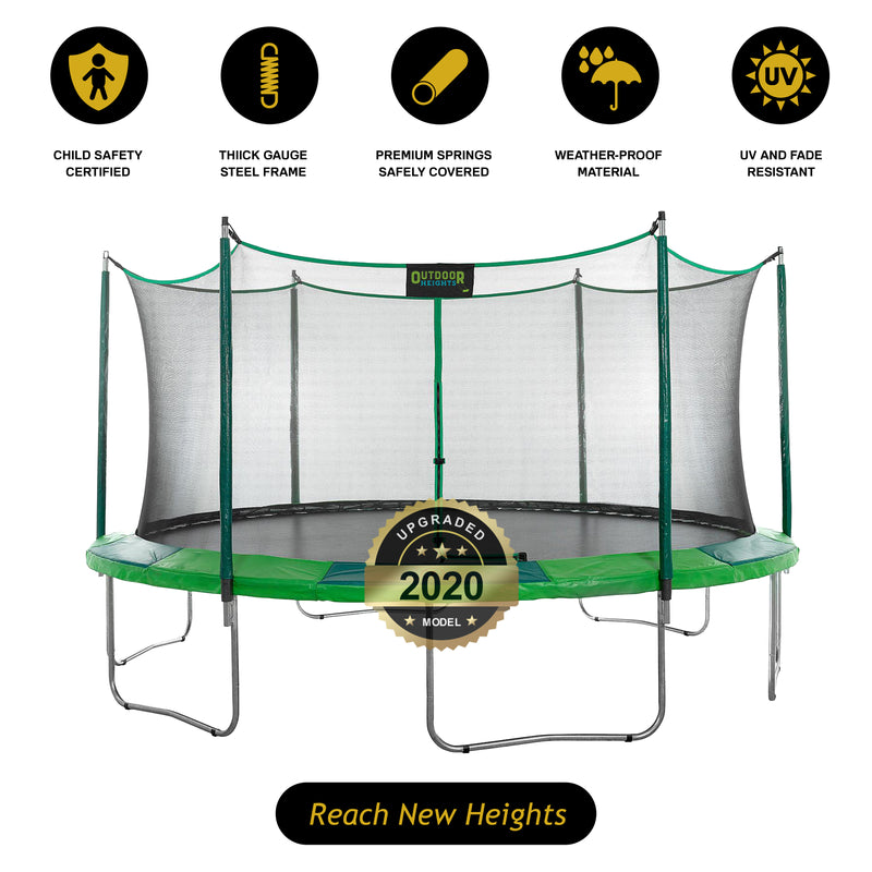 15 Foot Trampoline with Enclosure