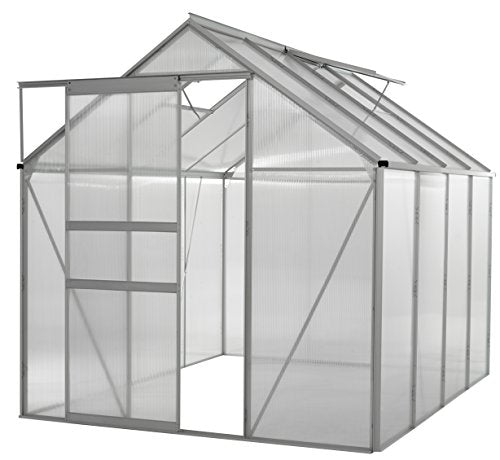 Ogrow OGAL-866 Walk-in Lawn and Garden Greenhouse with Heavy Duty Aluminum Frame - Clear, 6 x 8 ft.